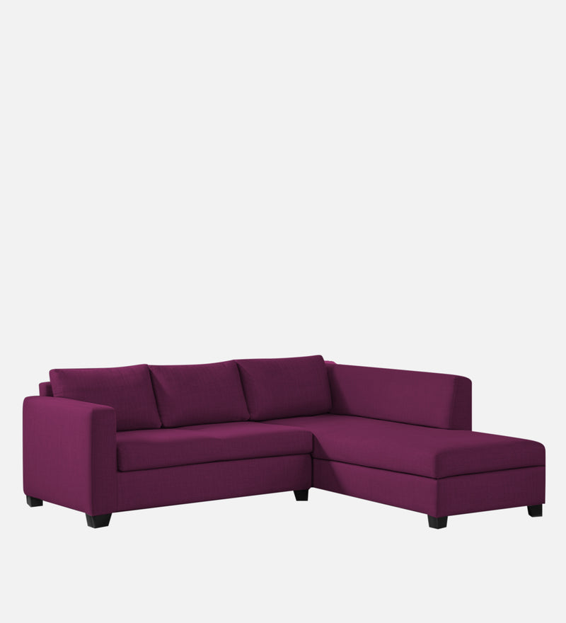 Bliss Fabric RHS 5 Seater Sectional Sofa In Mulberry Colour