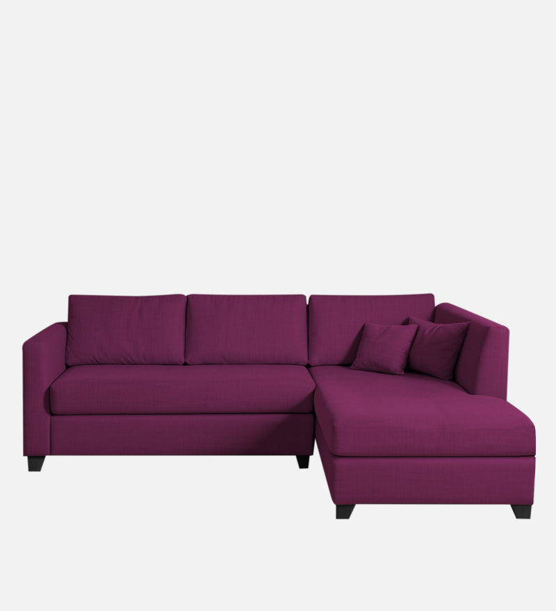 Bliss Fabric RHS 5 Seater Sectional Sofa In Mulberry Colour