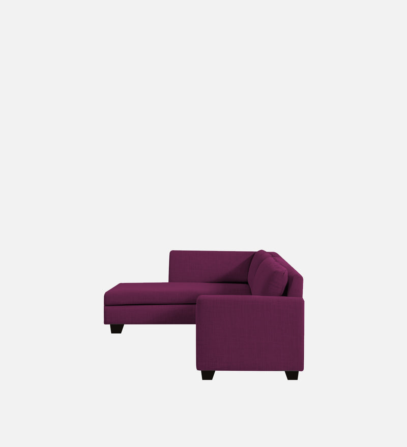 Bliss Fabric LHS 6 Seater Sectional Sofa In Mulberry Colour