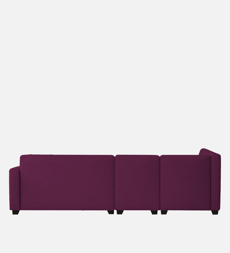 Bliss Fabric LHS 6 Seater Sectional Sofa In Mulberry Colour
