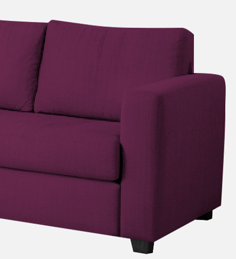 Bliss Fabric LHS 6 Seater Sectional Sofa In Mulberry Colour