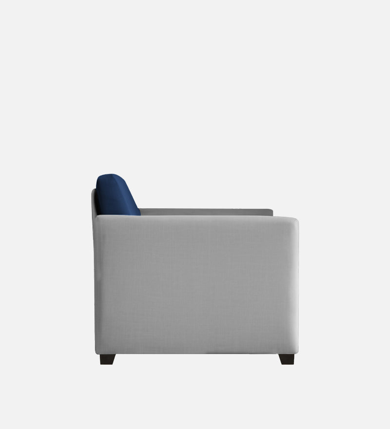 Bliss Fabric 1 Seater Sofa In Royal Grey & Velvet Blue Colour