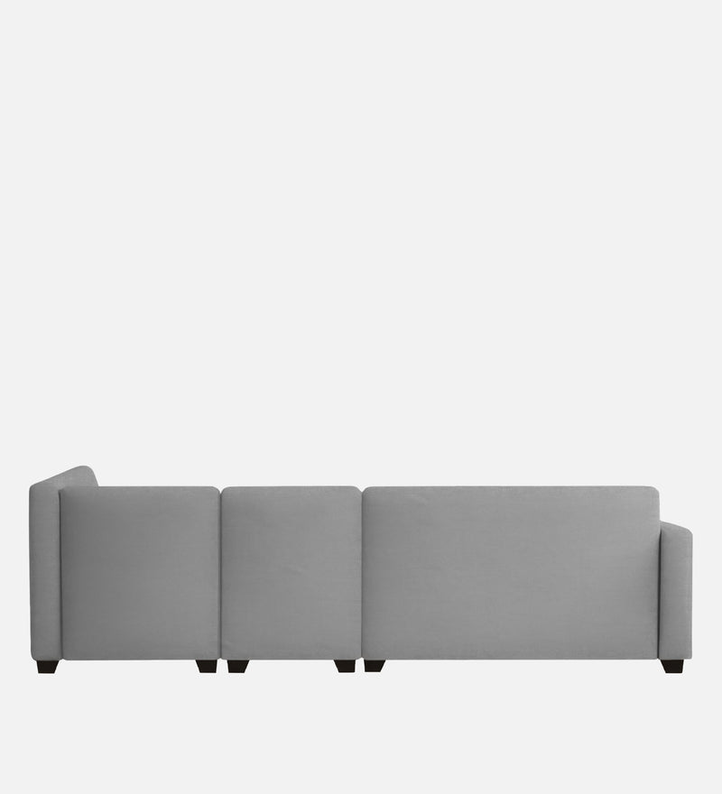 Bliss Fabric RHS 6 Seater Sectional Sofa In Royal Grey & Velvet Blue Colour
