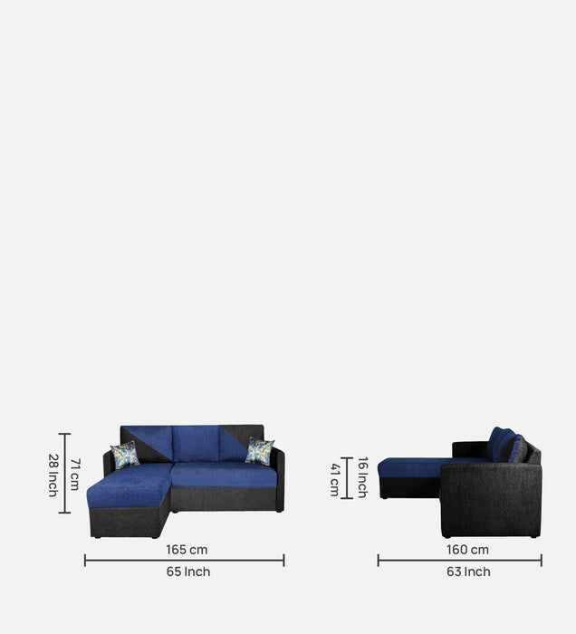 Bliss E2O Soft Cozy Fabric Sectional L Shaped 5 Seater Sofa