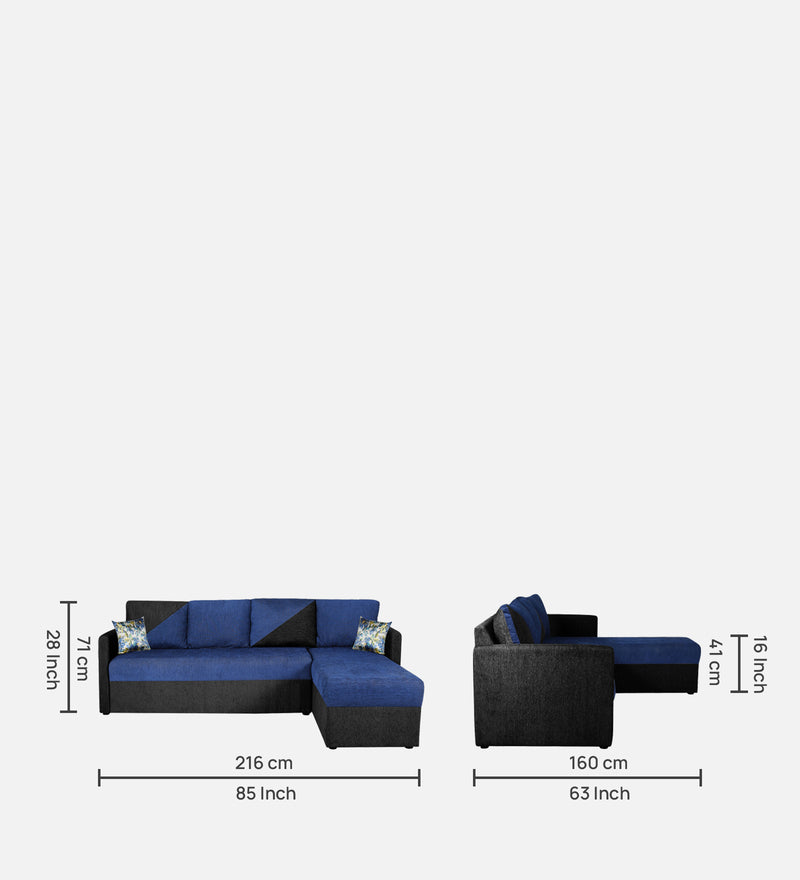 Bliss E2O Soft Cozy Fabric Sectional L Shaped 6 Seater Sofa