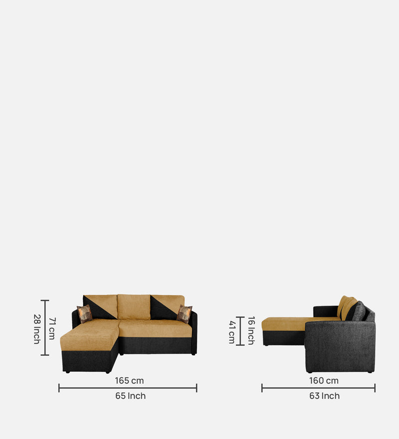 Bliss E2O Soft Cozy Fabric Sectional L Shaped 5 Seater Sofa
