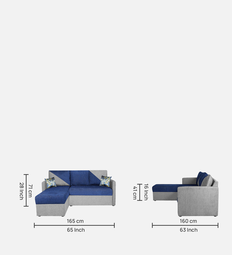 Bliss E2O Soft Cozy Fabric Sectional L Shaped 5 Seater Sofa