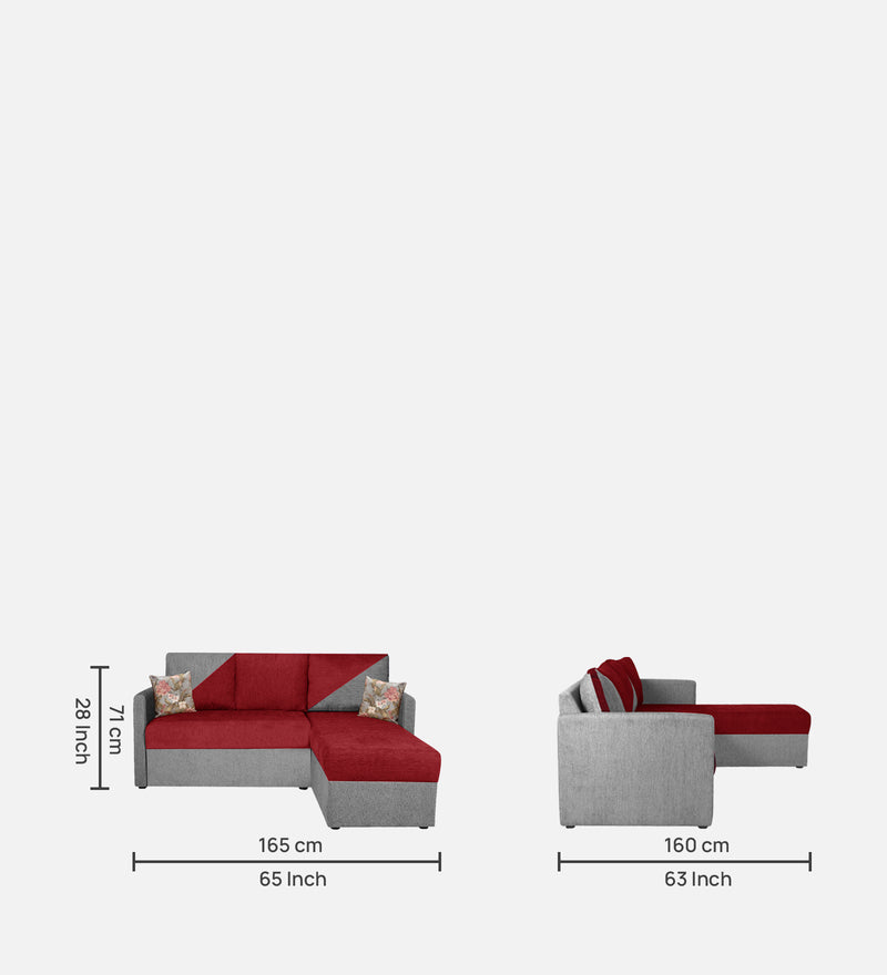 Bliss E2O Soft Cozy Fabric Sectional L Shaped 5 Seater Sofa