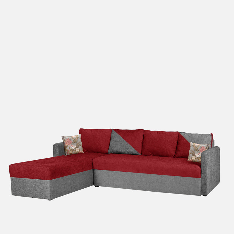 Bliss E2O Soft Cozy Fabric Sectional L Shaped 6 Seater Sofa