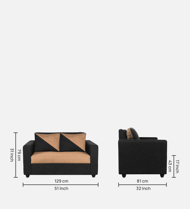 Bliss Comfortable Fabric 2 Seater Sofas