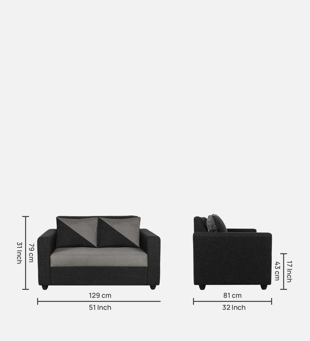Bliss Comfortable Fabric 2 Seater Sofas