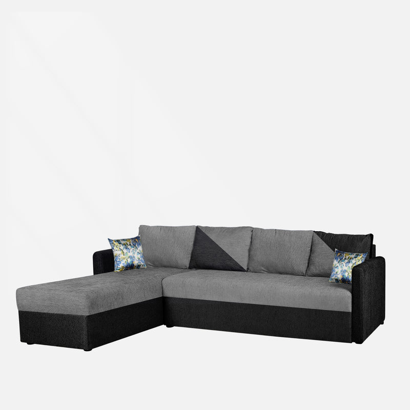 Bliss E2O Soft Cozy Fabric Sectional L Shaped 6 Seater Sofa