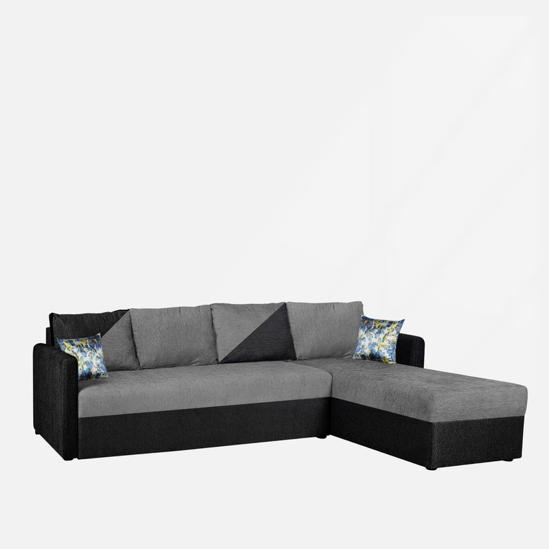Bliss E2O Soft Cozy Fabric Sectional L Shaped 6 Seater Sofa