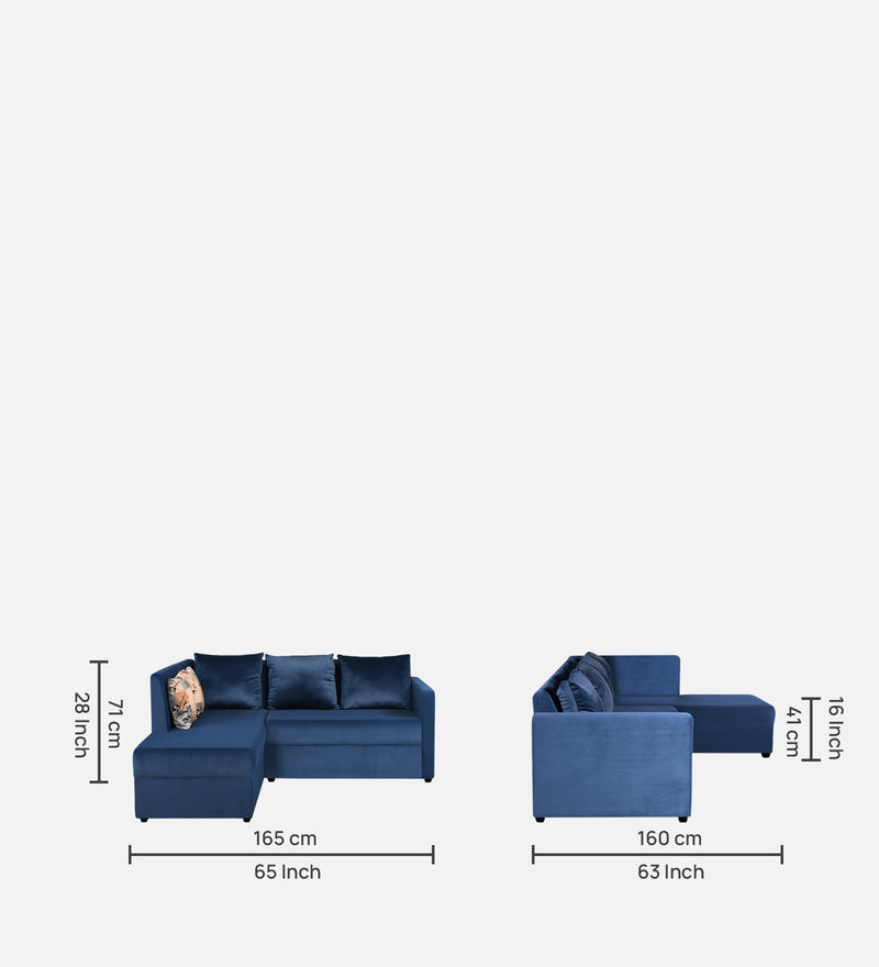 Bliss E2O Soft Cozy Fabric Sectional L Shaped 5 Seater Sofa