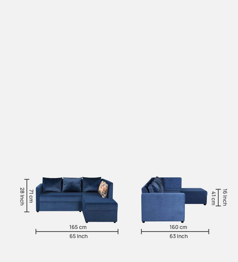 Bliss E2O Soft Cozy Fabric Sectional L Shaped 5 Seater Sofa
