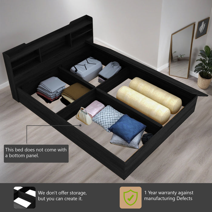 Bolton 2.0 Engineered Wood Bed without Storage Black Wenge