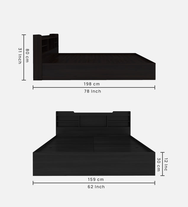 Bolton 2.0 Engineered Wood Bed without Storage Black Wenge