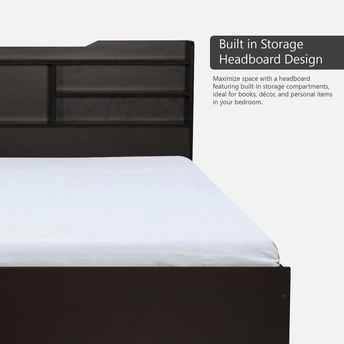 Bolton 2.0 Engineered Wood Bed without Storage Black Wenge