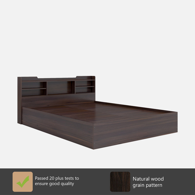 Bolton King Size Bed With Storage In Dark Maple Colour