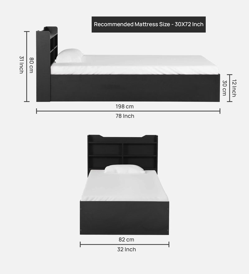 Bolton Single Bed Without Storage In Wenge Colour