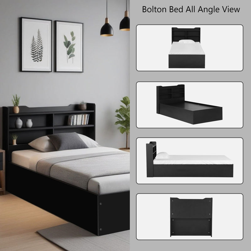 Bolton Single Bed Without Storage In Wenge Colour