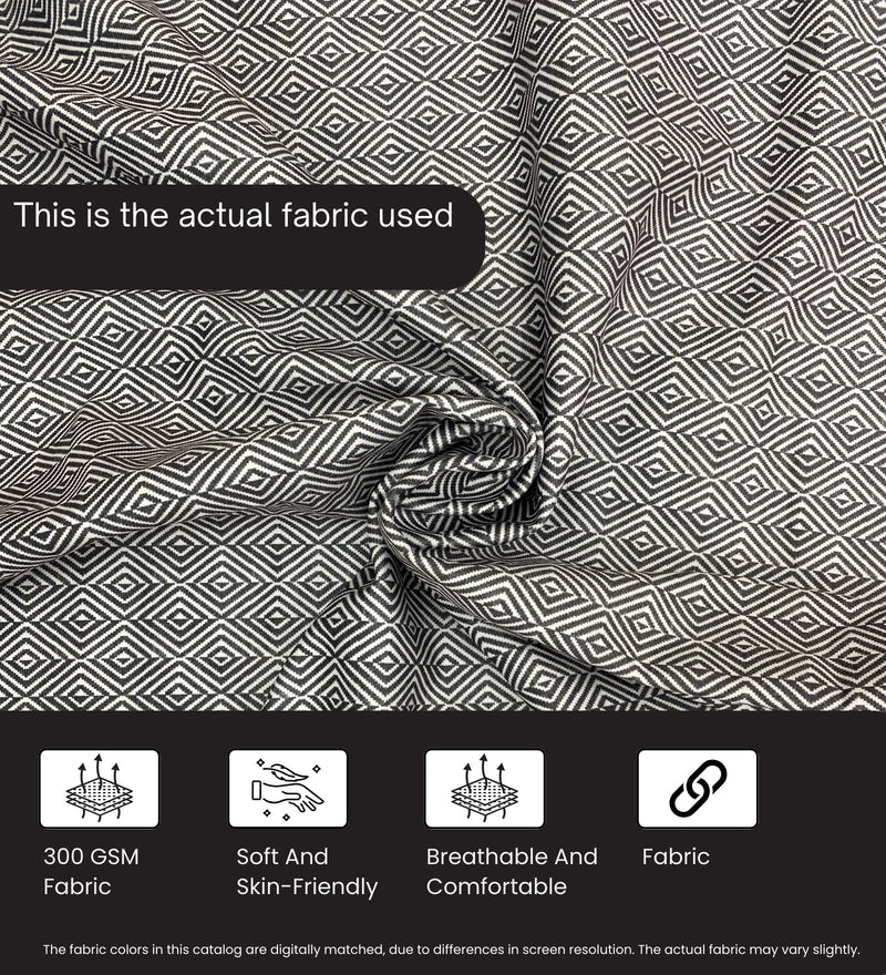 Bramble Fabric Pouffe In Prism Graphite & Gravel Grey Colour