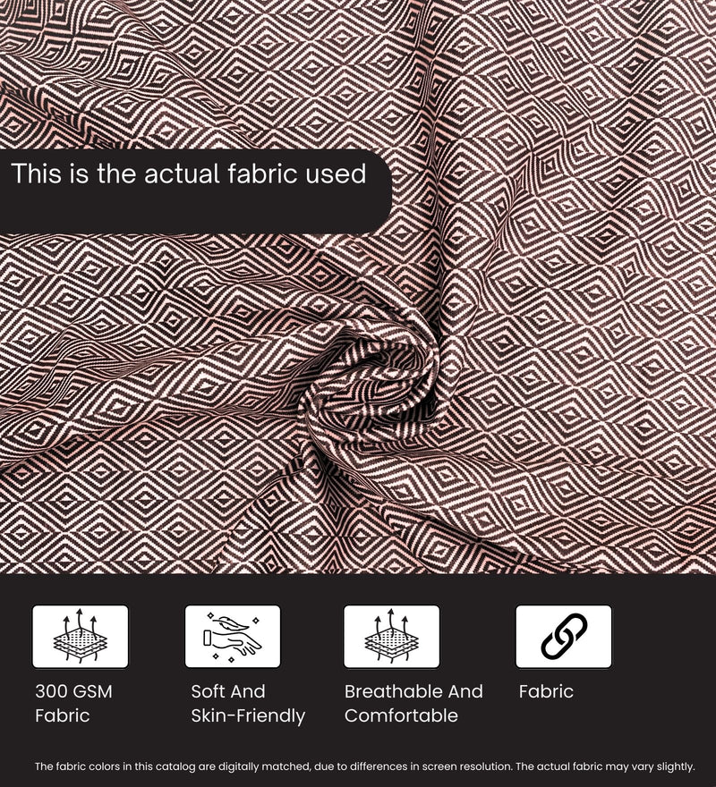 Bramble Fabric Pouffe In Prism Sand & Tan PU Colour