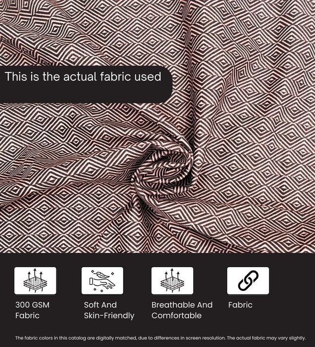 Bramble Fabric Pouffe In Prism Sand & Tan PU Colour