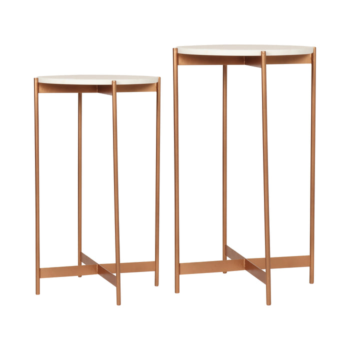 Bristol Nesting Table (Set Of 2) in Gold Finish