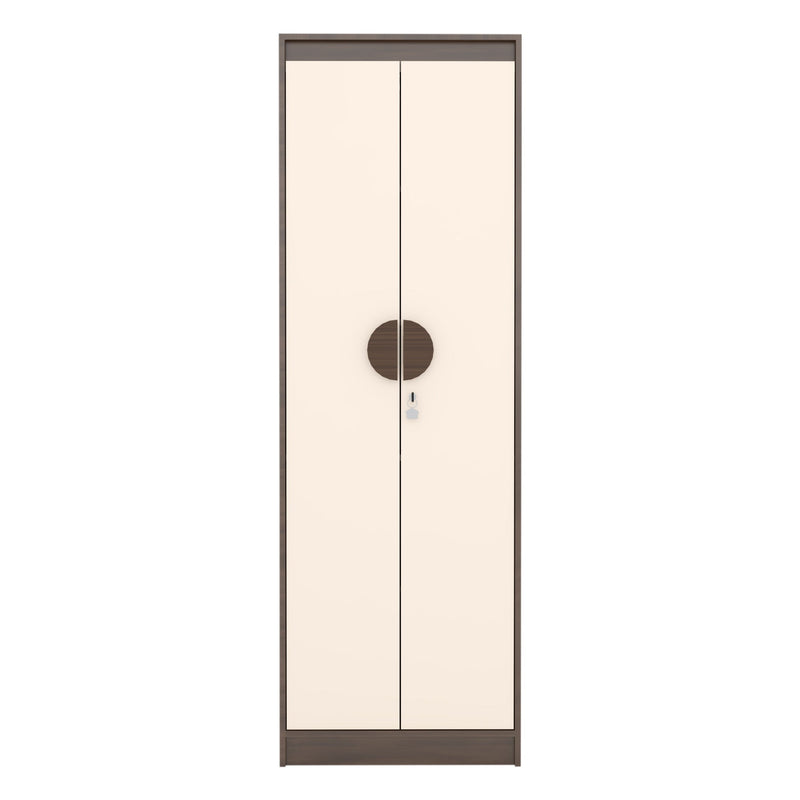 Calypso 2 Door Wardrobe In Spiced Acacia & Biege Colour