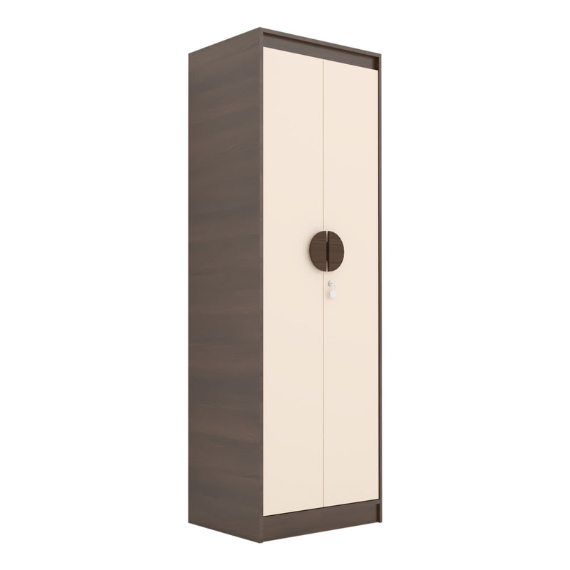 Calypso 2 Door Wardrobe In Spiced Acacia & Biege Colour