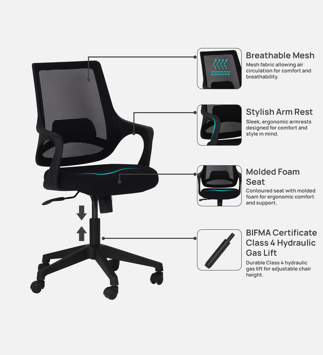 Comet Ergonomic Medium Back Office Chair