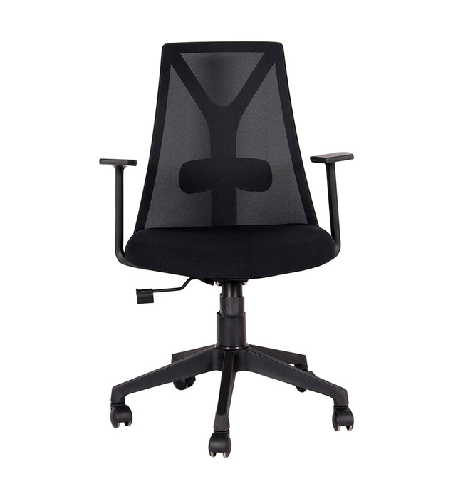 Libra Medium Back Chair in Black Colour