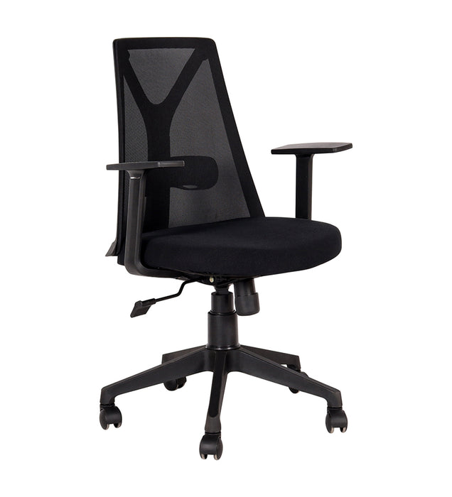 Libra Medium Back Chair in Black Colour
