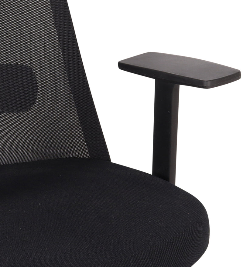 Libra Medium Back Chair in Black Colour