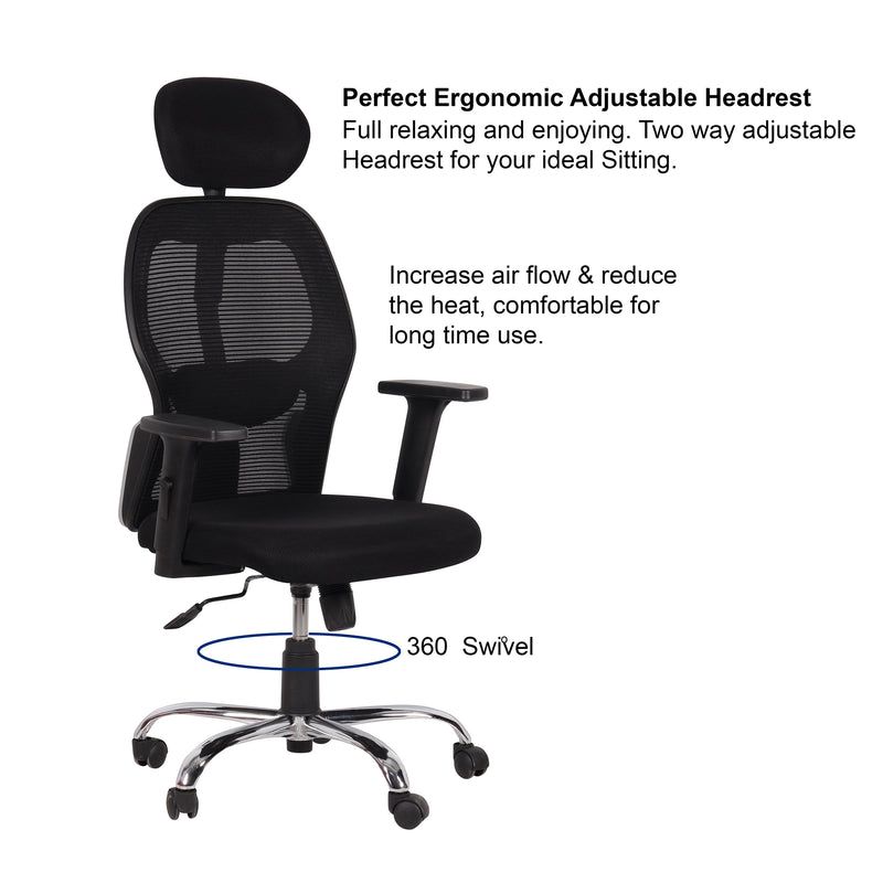 Matrix High Back Office Chair In Black Colour
