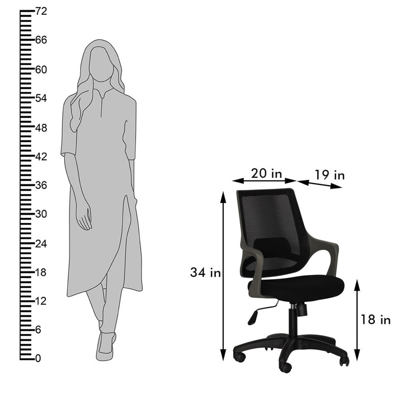 Comet Ergonomic Medium Back Office Chair