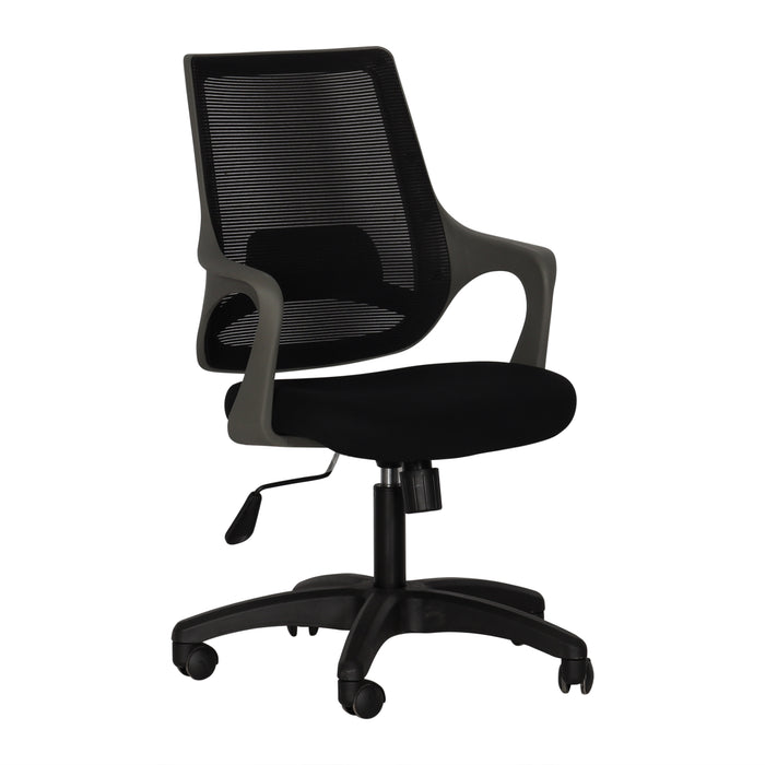 Comet Ergonomic Office Medium Back Chair In Black & Grey Finish