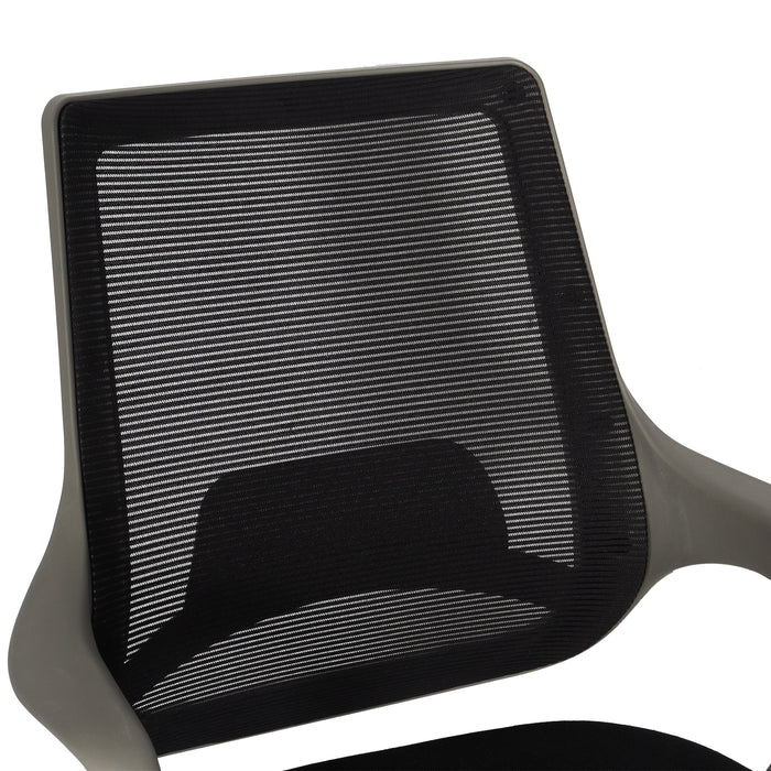 Comet Ergonomic Office Medium Back Chair In Black & Grey Finish