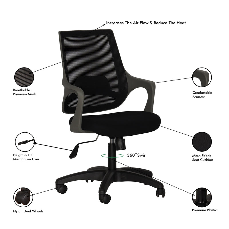 Comet Ergonomic Medium Back Office Chair