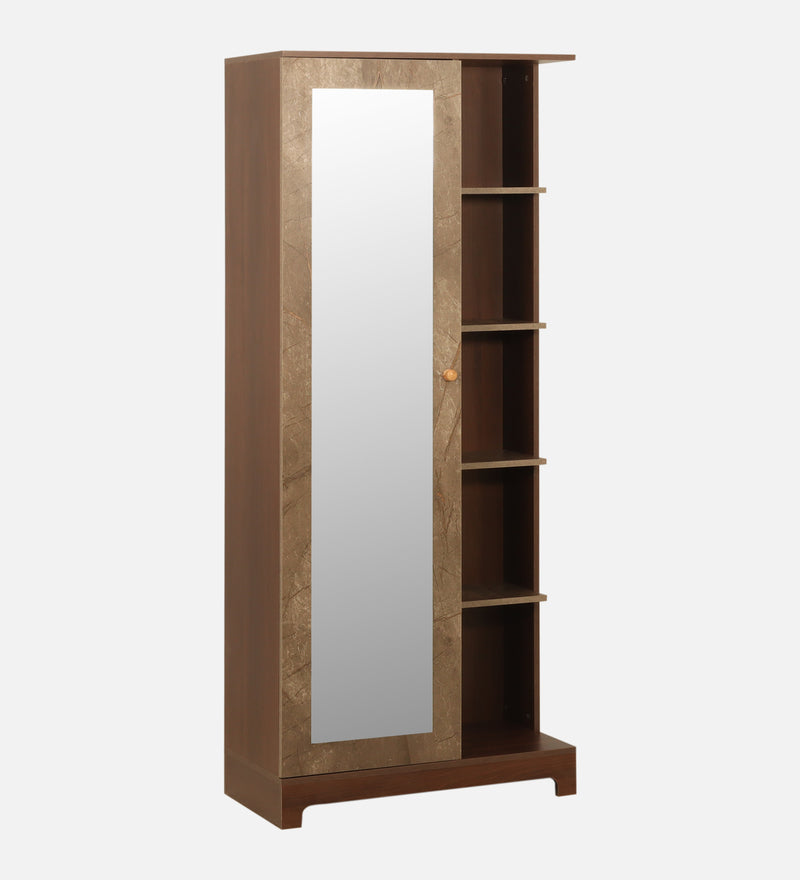 Divine Dressing Unit Engineered Wood In Walnut & Marble Colour Finish