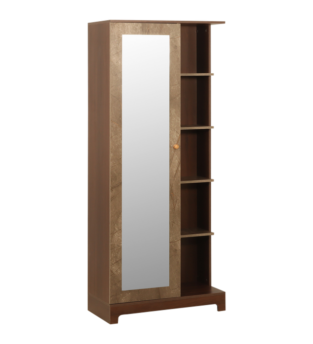 Divine Dressing Unit Engineered Wood In Walnut & Marble Colour Finish