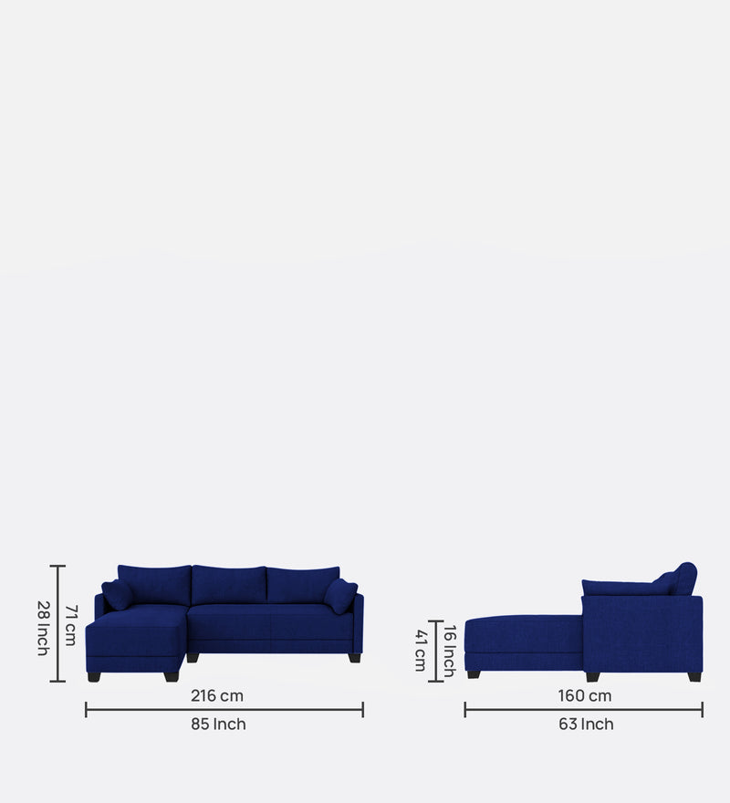 Duke Fabric 6 Seater Sectional Sofa Left Hand Facing