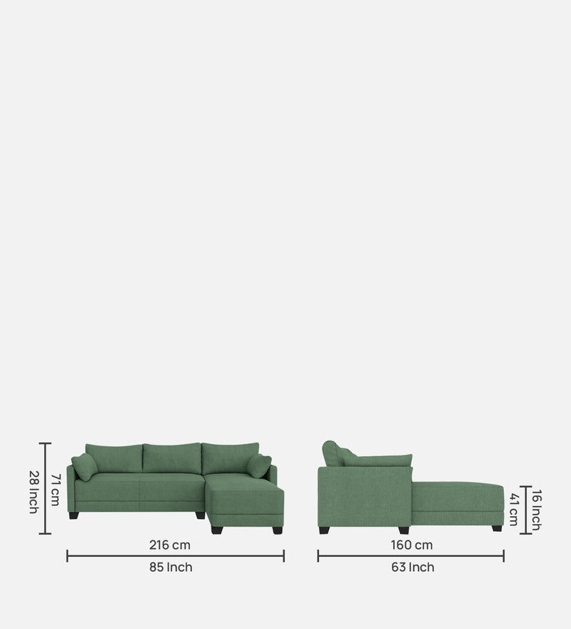 Duke Fabric 6 Seater Sectional Sofa Right Hand Facing