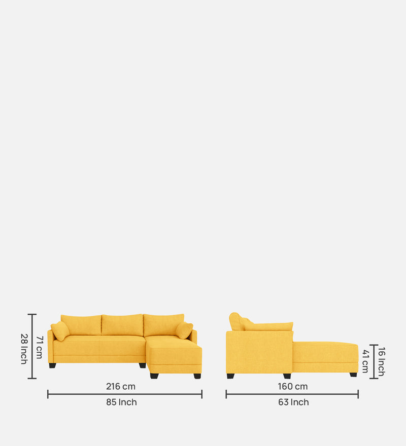 Duke Fabric 6 Seater Sectional Sofa Right Hand Facing