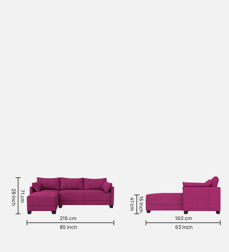 Duke Fabric 6 Seater Sectional Sofa Left Hand Facing