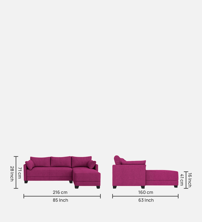 Duke Fabric 6 Seater Sectional Sofa Right Hand Facing
