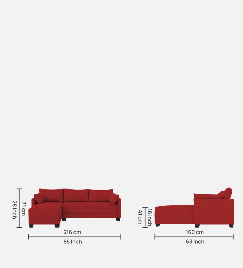 Duke Fabric 6 Seater Sectional Sofa Left Hand Facing