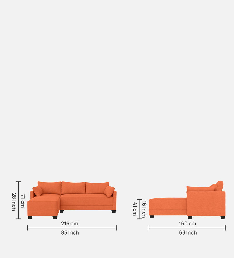 Duke Fabric 6 Seater Sectional Sofa Left Hand Facing