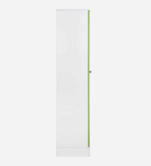 Divine Dressing Unit Engineered Wood with Mirror & Locker in White & Parrot Green Colour